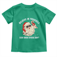 Vintage Christmas Santa Claus Face Toddler T Shirt Retro Believe In Yourself Funny Motivational - Wonder Print Shop