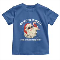 Vintage Christmas Santa Claus Face Toddler T Shirt Retro Believe In Yourself Funny Motivational - Wonder Print Shop