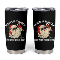 Vintage Christmas Santa Claus Face Tumbler Cup Retro Believe In Yourself Funny Motivational - Wonder Print Shop