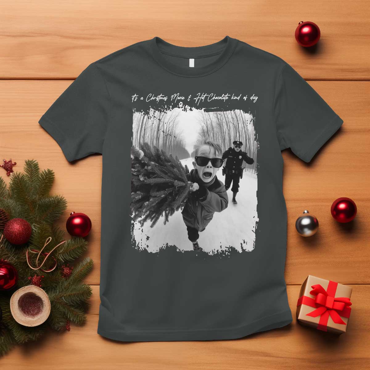 Funny Christmas Movie T Shirt Funny Kevin Home Xmas Meme Alone - Wonder Print Shop