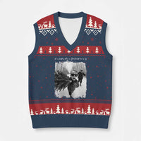 Funny Xmas Movie V-Neck Knit Sweater Vest Funny Kevin Home Xmas Meme Alone - Wonder Print Shop