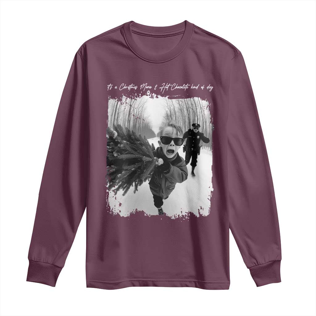 Funny Christmas Movie Long Sleeve Shirt Funny Kevin Home Xmas Meme Alone - Wonder Print Shop