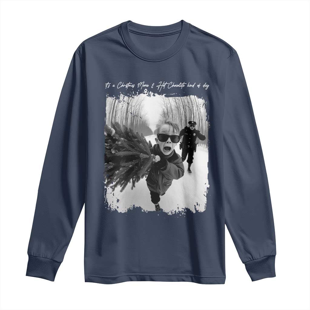 Funny Christmas Movie Long Sleeve Shirt Funny Kevin Home Xmas Meme Alone - Wonder Print Shop