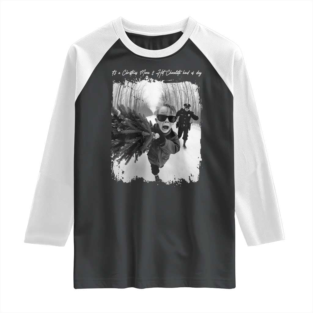 Funny Christmas Movie Raglan Shirt Funny Kevin Home Xmas Meme Alone - Wonder Print Shop