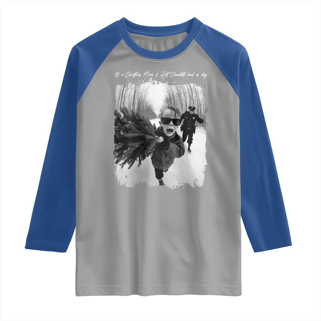 Funny Christmas Movie Raglan Shirt Funny Kevin Home Xmas Meme Alone - Wonder Print Shop