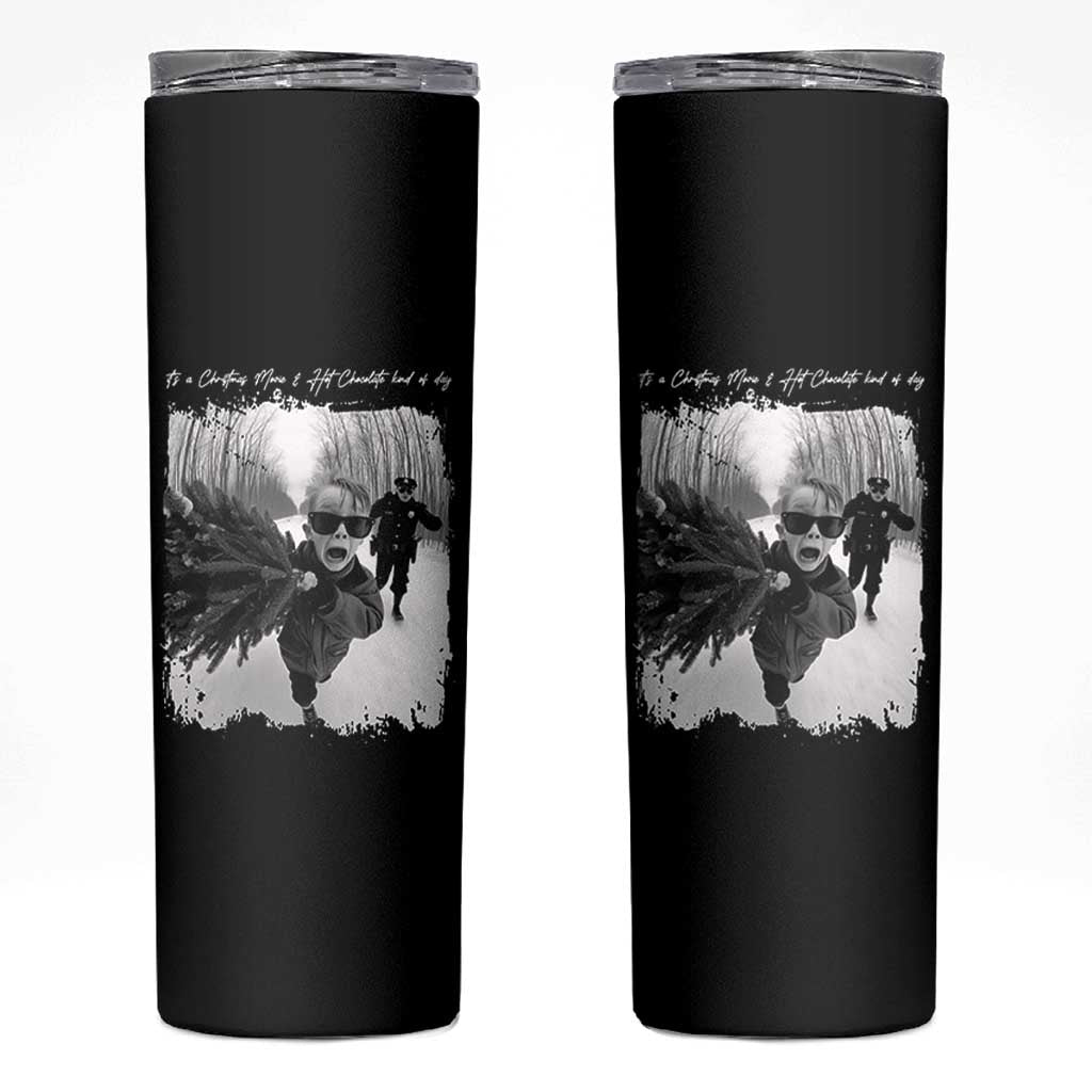 Funny Christmas Movie Skinny Tumbler Funny Kevin Home Xmas Meme Alone - Wonder Print Shop