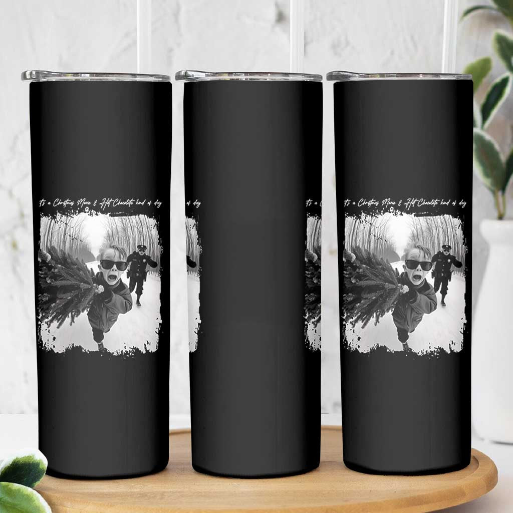 Funny Christmas Movie Skinny Tumbler Funny Kevin Home Xmas Meme Alone - Wonder Print Shop
