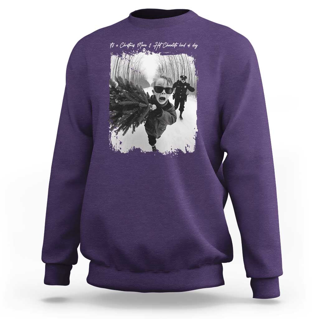 Funny Christmas Movie Sweatshirt Funny Kevin Home Xmas Meme Alone - Wonder Print Shop