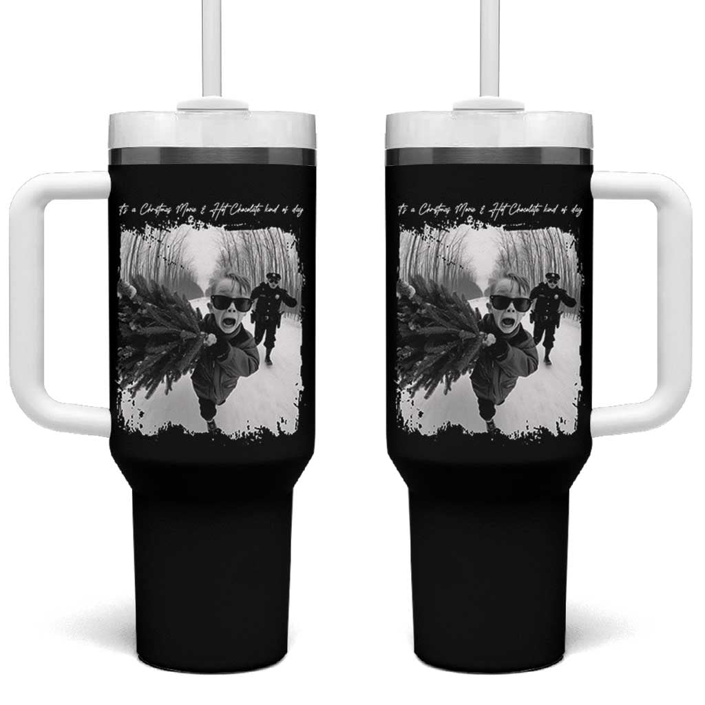 Funny Christmas Movie Tumbler With Handle Funny Kevin Home Xmas Meme Alone - Wonder Print Shop