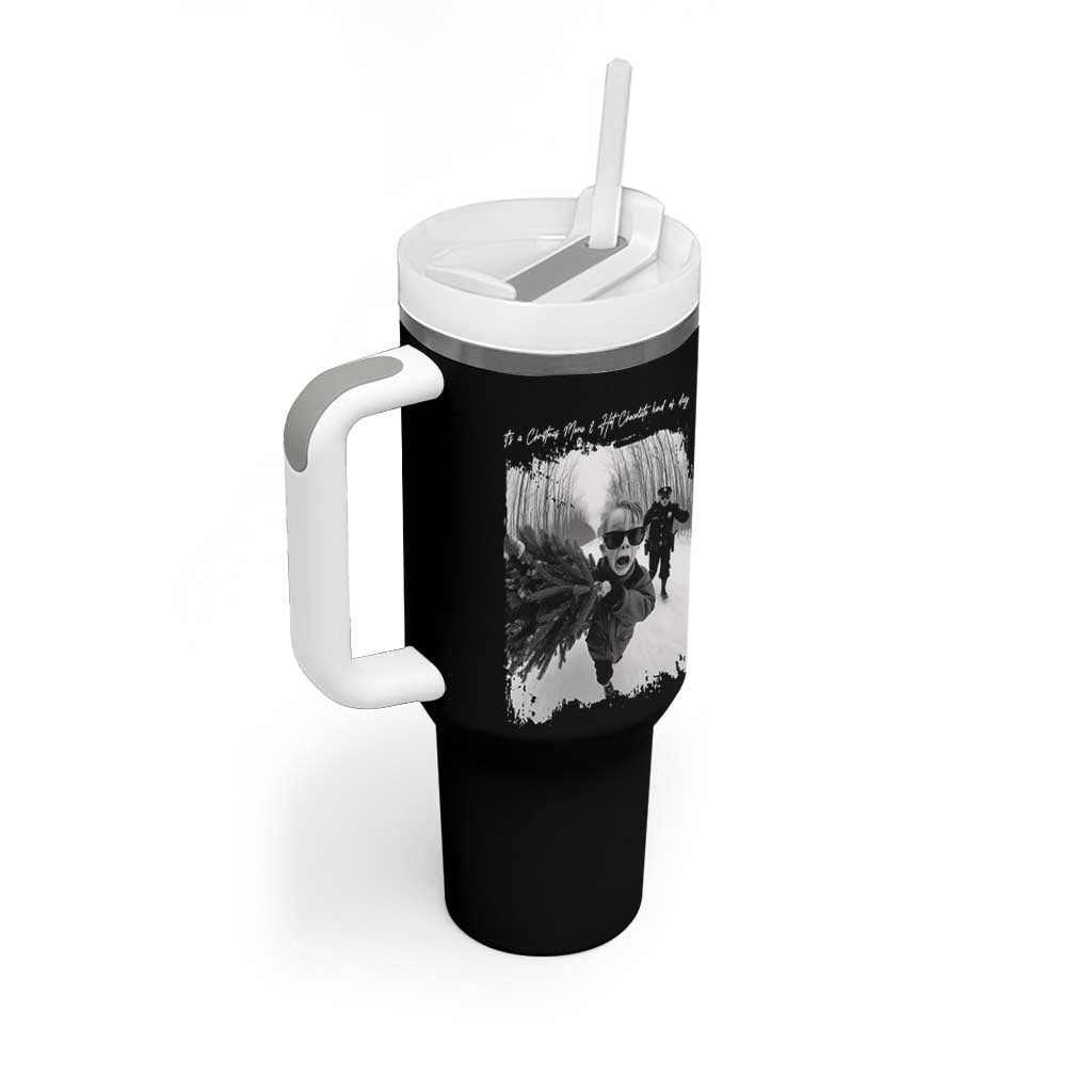 Funny Christmas Movie Tumbler With Handle Funny Kevin Home Xmas Meme Alone - Wonder Print Shop
