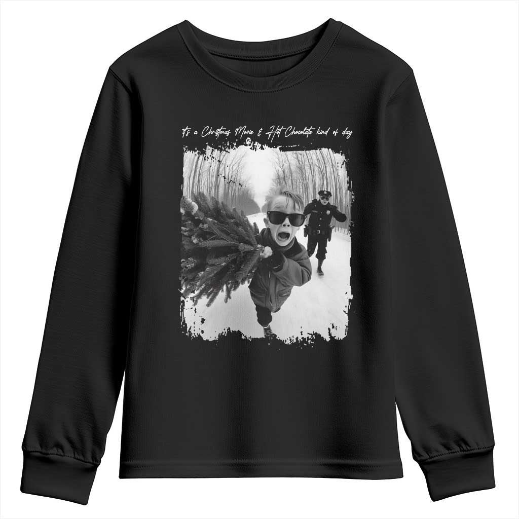 Funny Christmas Movie Youth Sweatshirt Funny Kevin Home Xmas Meme Alone - Wonder Print Shop