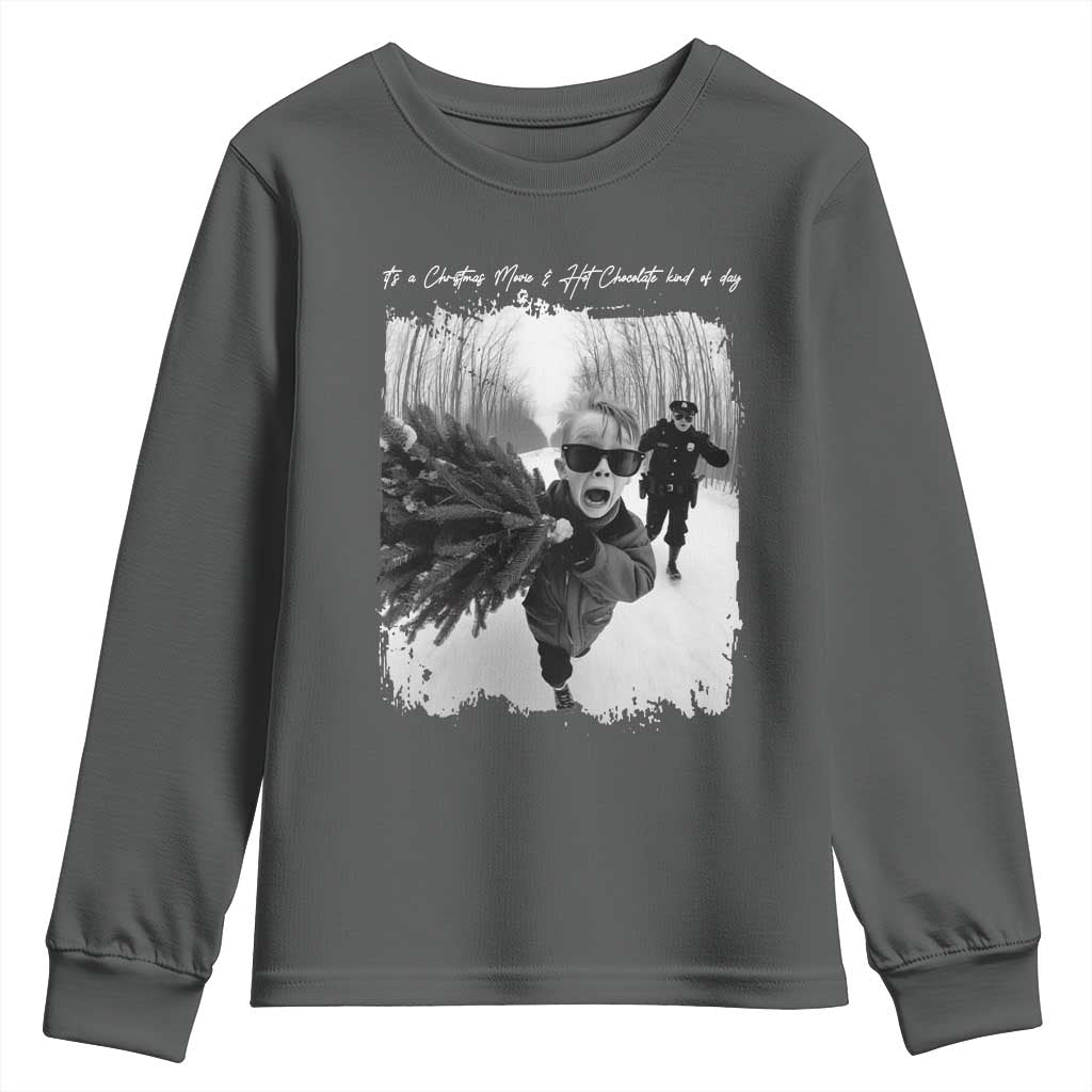 Funny Christmas Movie Youth Sweatshirt Funny Kevin Home Xmas Meme Alone - Wonder Print Shop