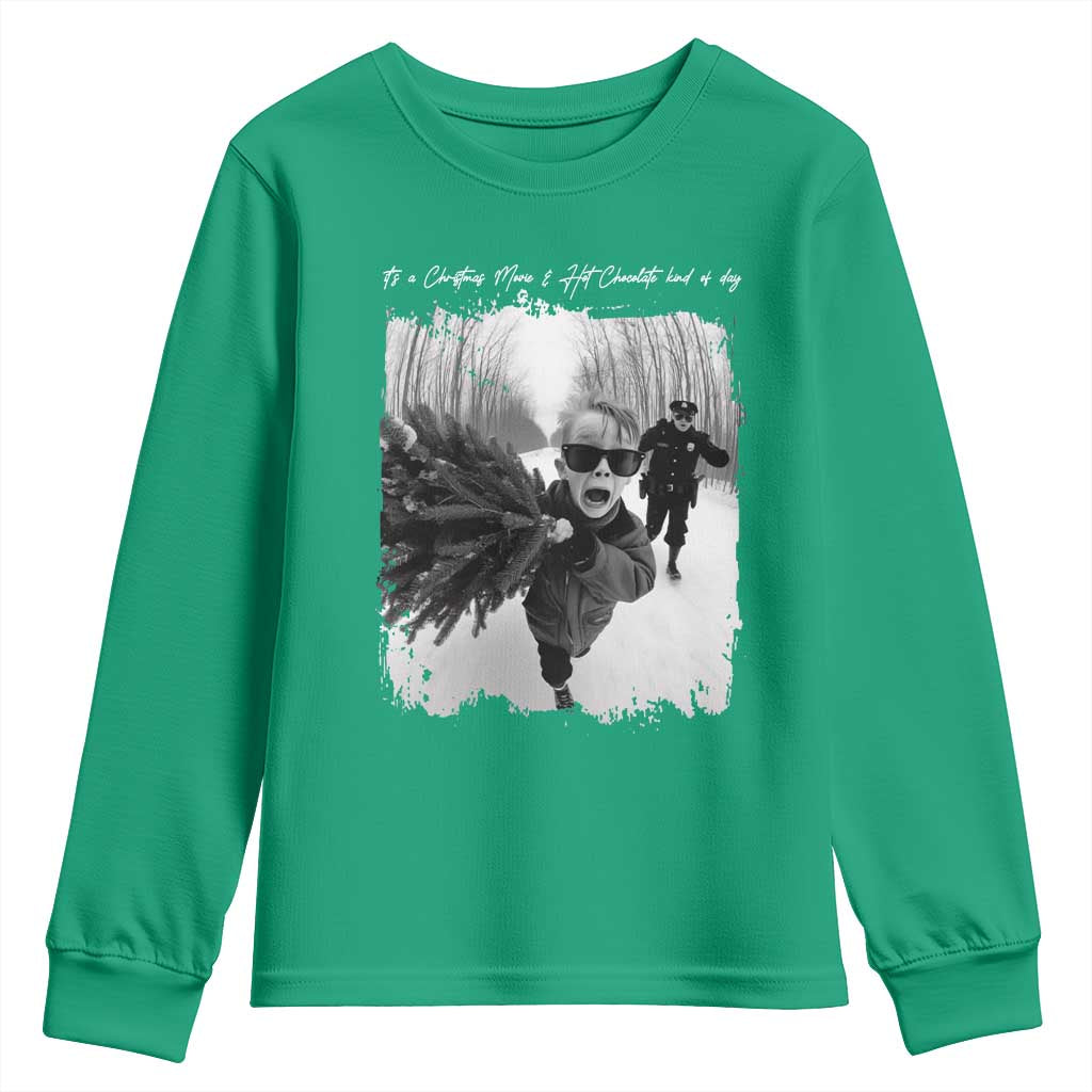Funny Christmas Movie Youth Sweatshirt Funny Kevin Home Xmas Meme Alone - Wonder Print Shop
