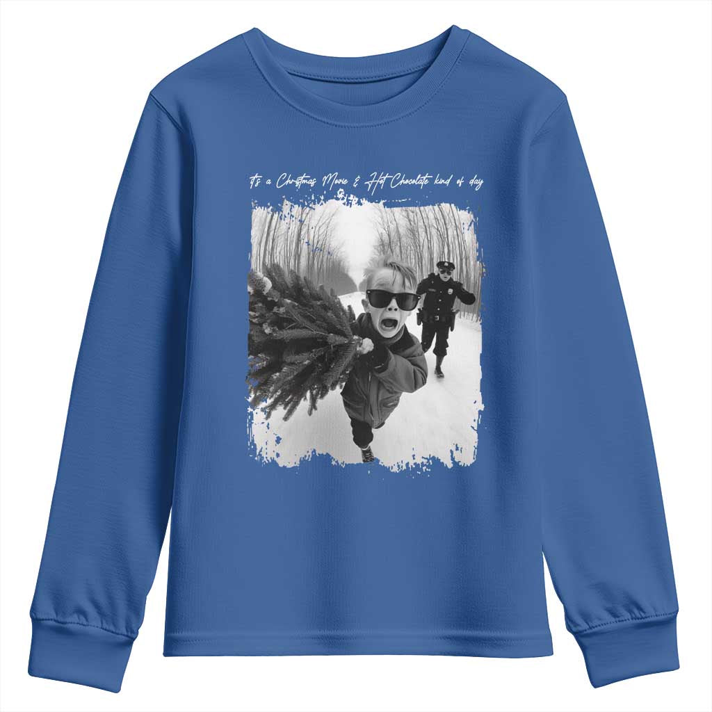 Funny Christmas Movie Youth Sweatshirt Funny Kevin Home Xmas Meme Alone - Wonder Print Shop
