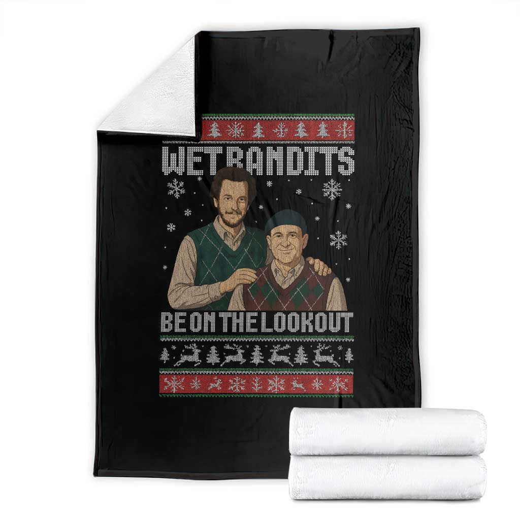 Ugly Christmas Movie Throw Blanket Funny Wet Bandits Home Xmas Alone - Wonder Print Shop