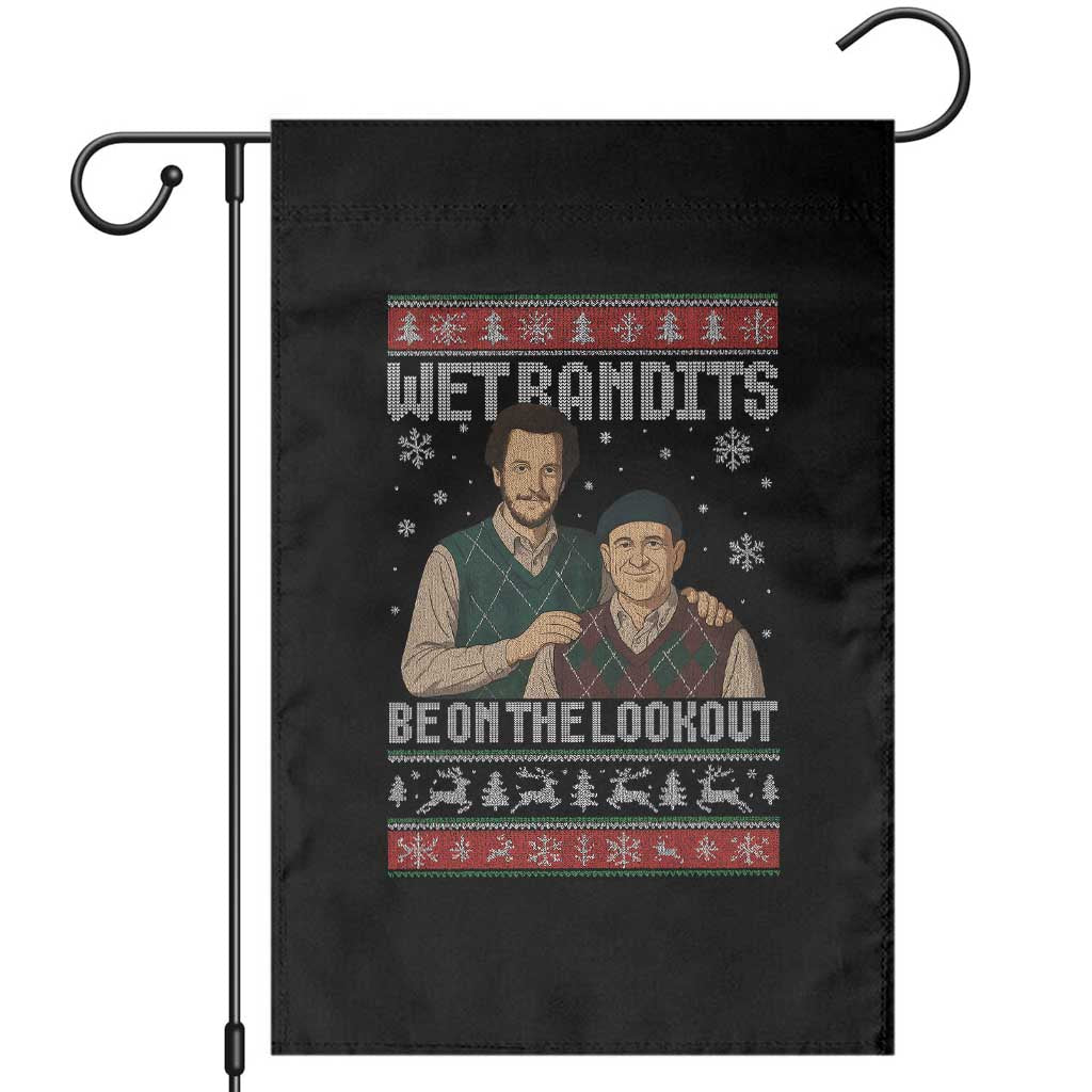 Ugly Christmas Movie Garden Flag Funny Wet Bandits Home Xmas Alone - Wonder Print Shop