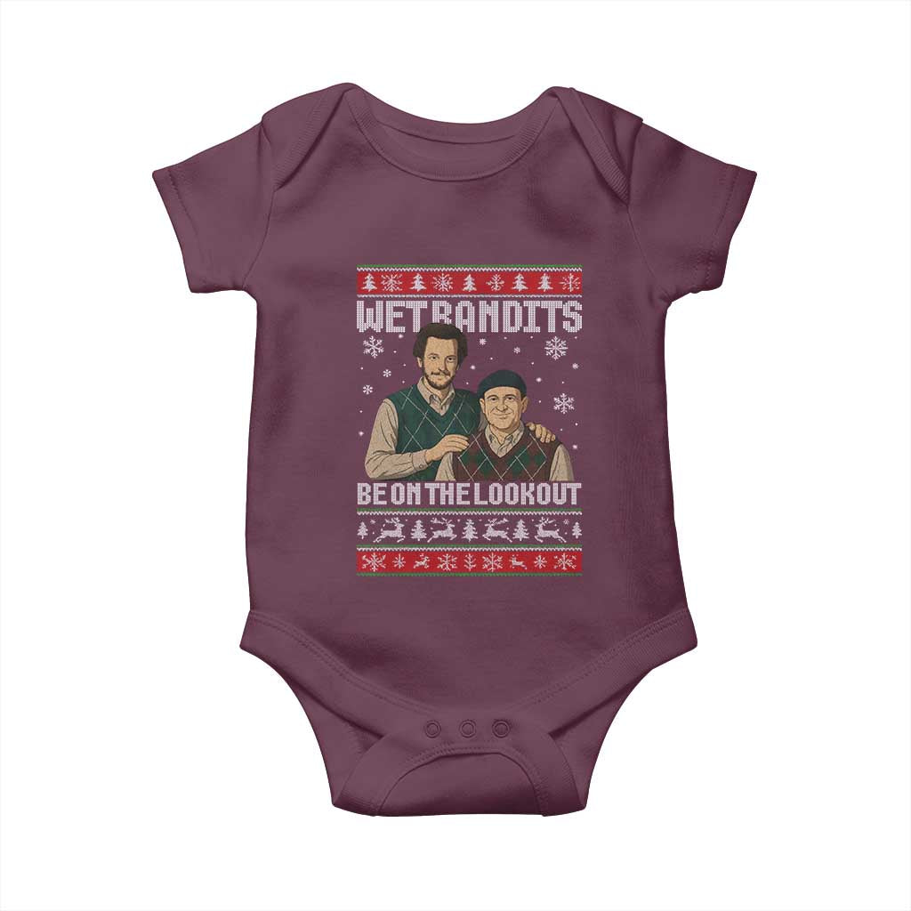 Ugly Christmas Movie Baby Onesie Funny Wet Bandits Home Xmas Alone - Wonder Print Shop