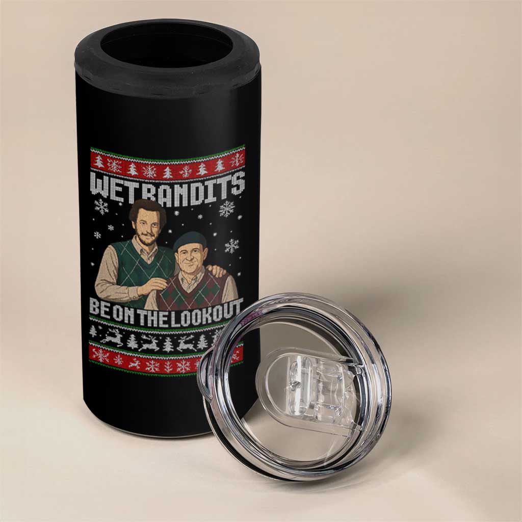 Ugly Christmas Movie 4 in 1 Can Cooler Tumbler Funny Wet Bandits Home Xmas Alone - Wonder Print Shop