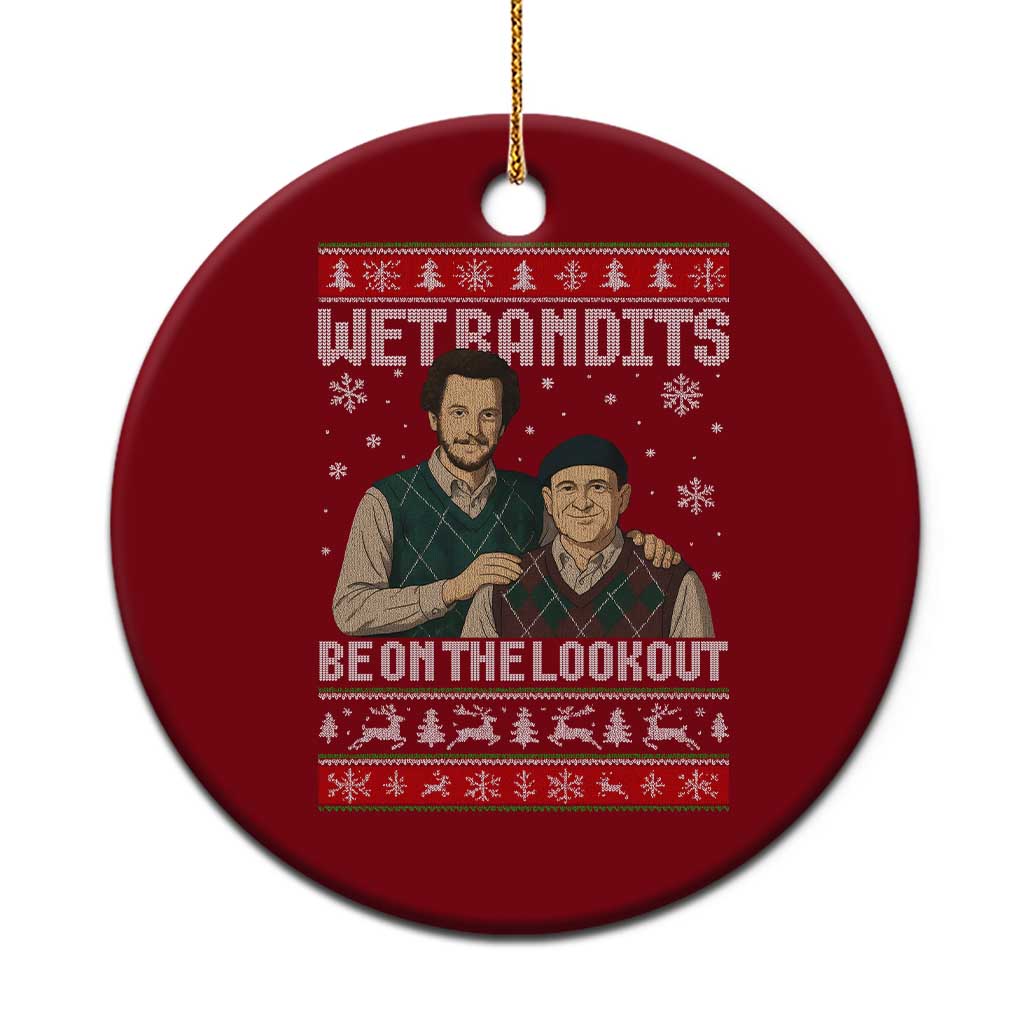 Ugly Christmas Movie Ceramic Ornament Funny Wet Bandits Home Xmas Alone - Wonder Print Shop