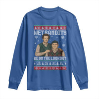 Ugly Christmas Movie Long Sleeve Shirt Funny Wet Bandits Home Xmas Alone - Wonder Print Shop