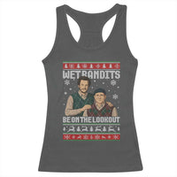 Ugly Christmas Movie Racerback Tank Top Funny Wet Bandits Home Xmas Alone - Wonder Print Shop