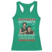 Ugly Christmas Movie Racerback Tank Top Funny Wet Bandits Home Xmas Alone - Wonder Print Shop