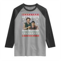 Ugly Christmas Movie Raglan Shirt Funny Wet Bandits Home Xmas Alone - Wonder Print Shop