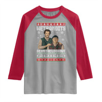 Ugly Christmas Movie Raglan Shirt Funny Wet Bandits Home Xmas Alone - Wonder Print Shop