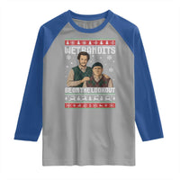 Ugly Christmas Movie Raglan Shirt Funny Wet Bandits Home Xmas Alone - Wonder Print Shop
