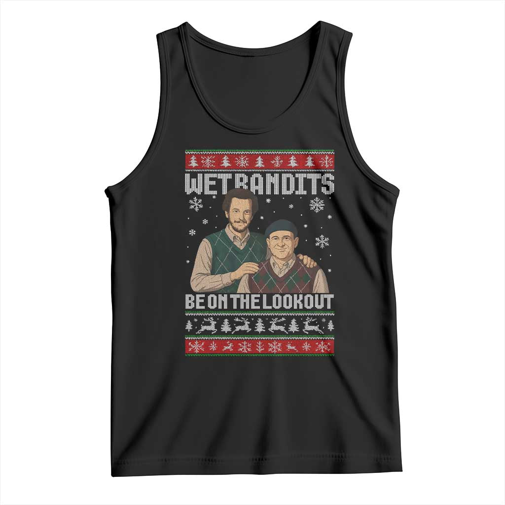 Ugly Christmas Movie Tank Top Funny Wet Bandits Home Xmas Alone - Wonder Print Shop