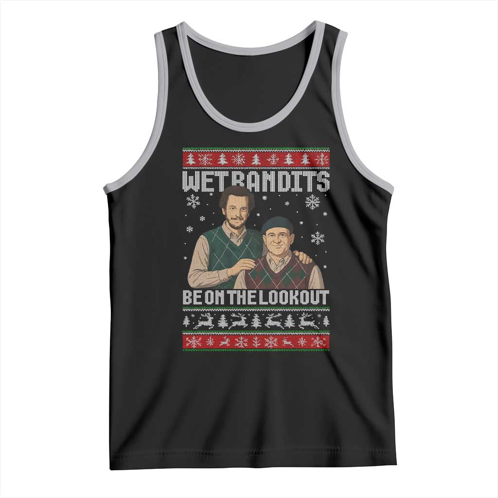 Ugly Christmas Movie Tank Top Funny Wet Bandits Home Xmas Alone - Wonder Print Shop