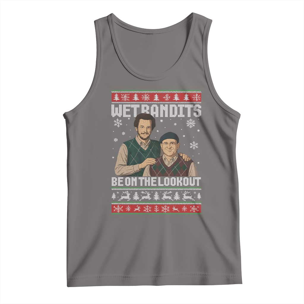 Ugly Christmas Movie Tank Top Funny Wet Bandits Home Xmas Alone - Wonder Print Shop