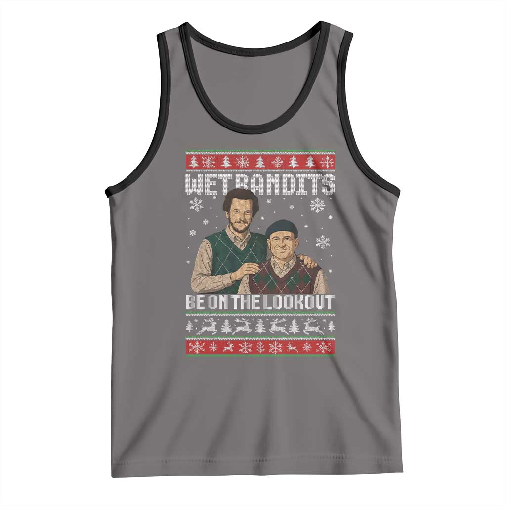 Ugly Christmas Movie Tank Top Funny Wet Bandits Home Xmas Alone - Wonder Print Shop