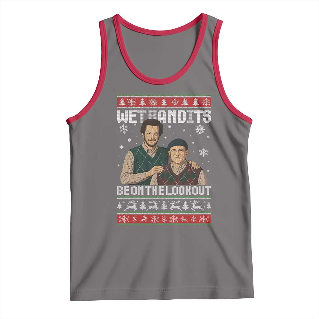 Ugly Christmas Movie Tank Top Funny Wet Bandits Home Xmas Alone - Wonder Print Shop