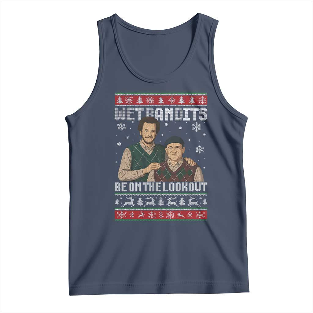 Ugly Christmas Movie Tank Top Funny Wet Bandits Home Xmas Alone - Wonder Print Shop