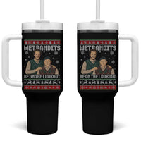 Ugly Christmas Movie Tumbler With Handle Funny Wet Bandits Home Xmas Alone - Wonder Print Shop