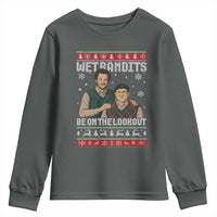 Ugly Christmas Movie Youth Sweatshirt Funny Wet Bandits Home Xmas Alone - Wonder Print Shop