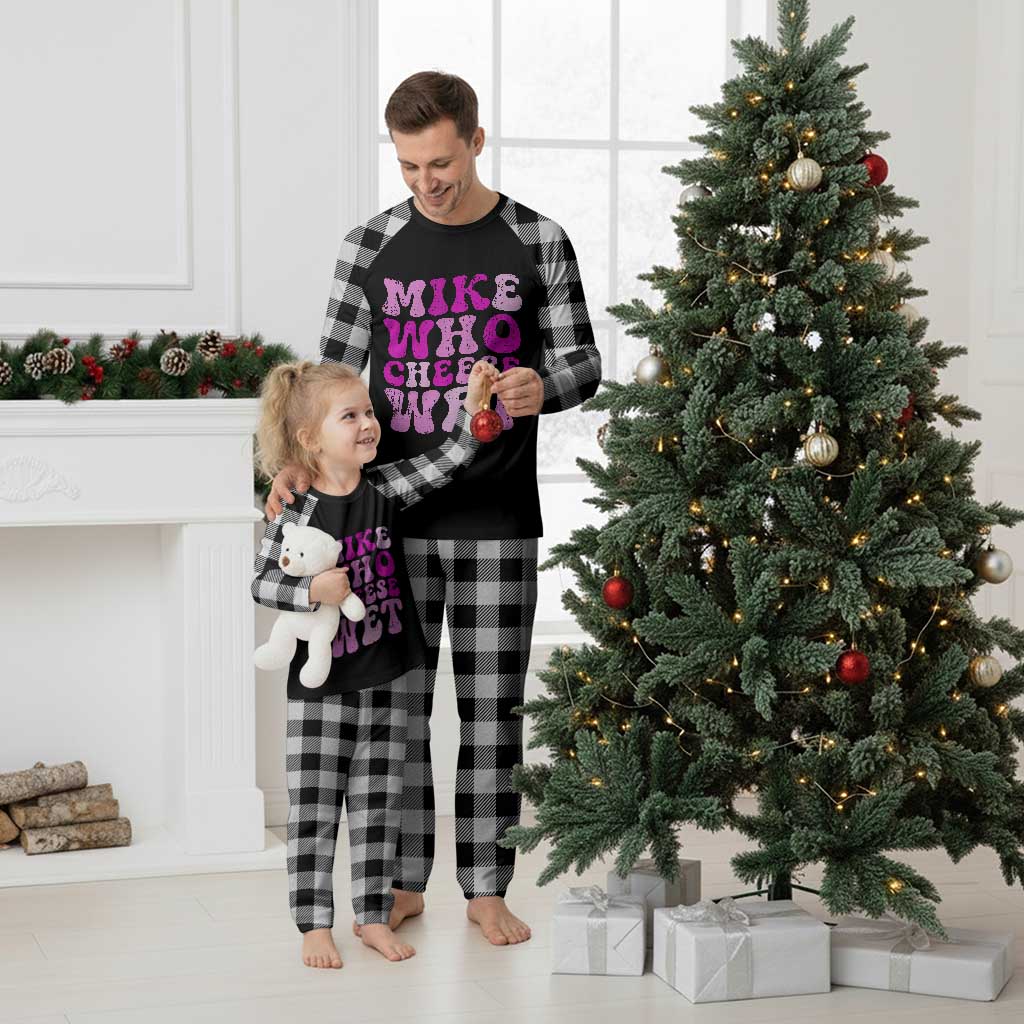 Mike Who Cheese Wet Plaid Pajama Set Funny Embarrassing Inappropriate Raunchy - Wonder Print Shop