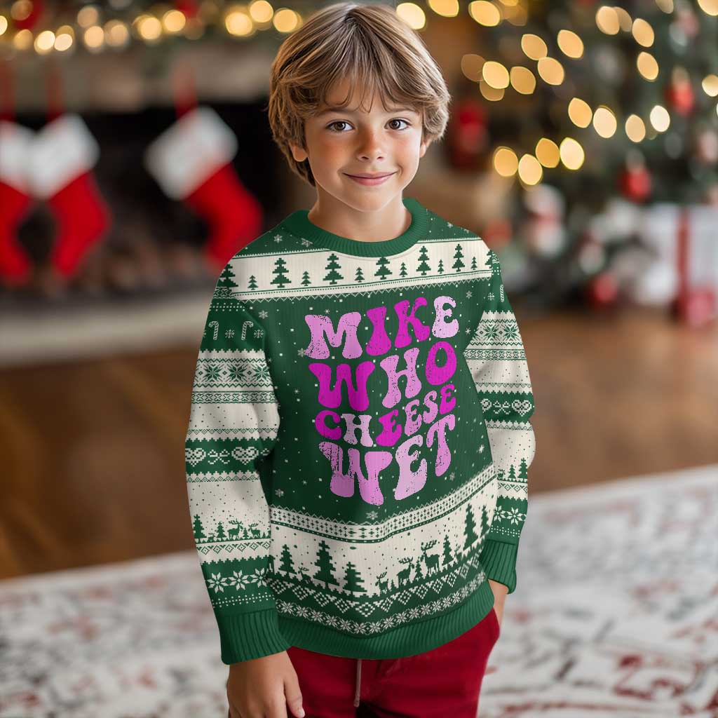 Mike Who Cheese Wet Ugly Christmas Sweater Funny Embarrassing Inappropriate Raunchy - Wonder Print Shop