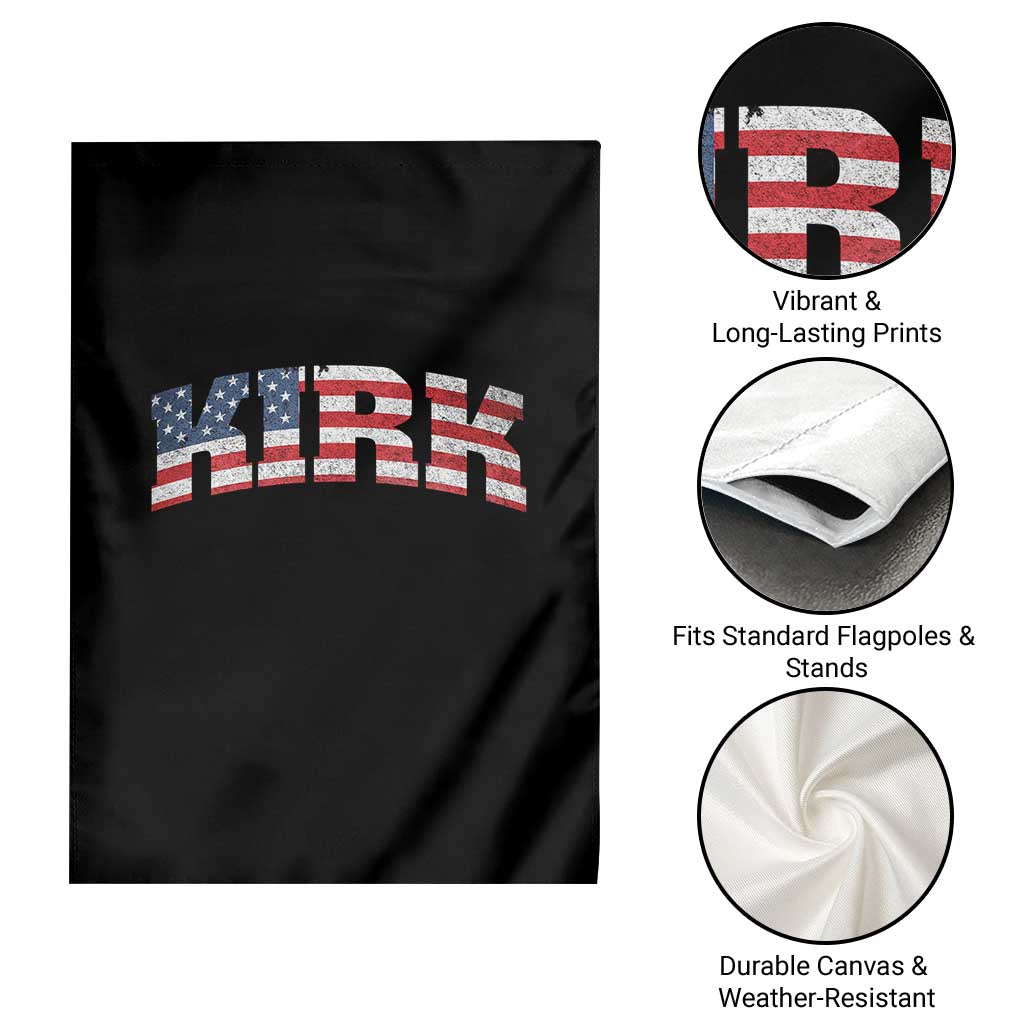 Kirk Garden Flag American Flag Charlie Kirk Last Name Surname Team - Wonder Print Shop