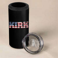 Kirk 4 in 1 Can Cooler Tumbler American Flag Charlie Kirk Last Name Surname Team - Wonder Print Shop