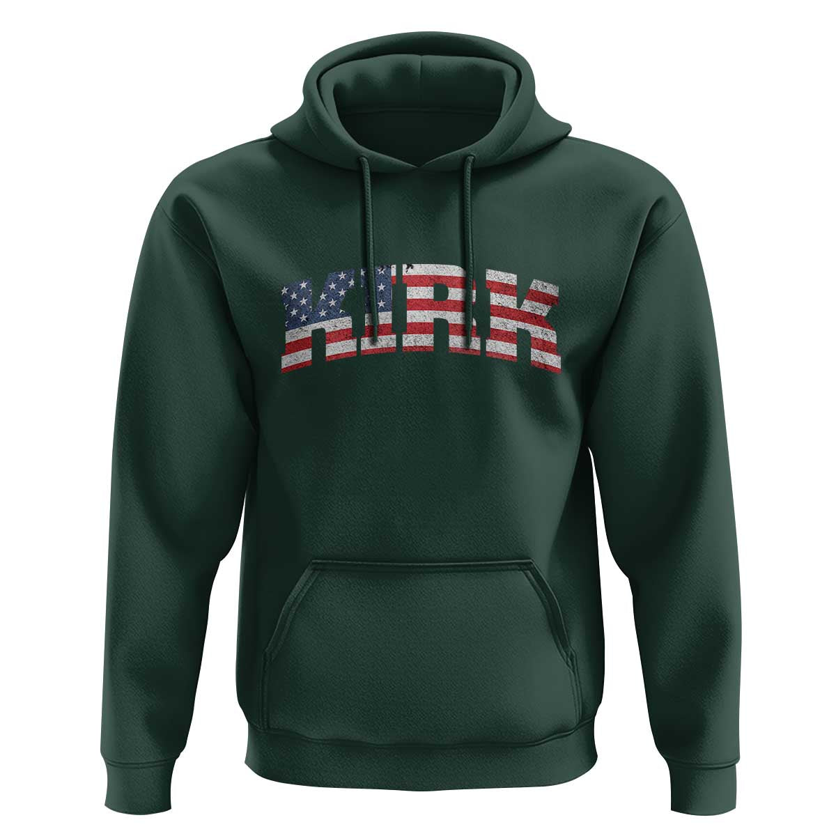 Kirk Hoodie American Flag Charlie Kirk Last Name Surname Team - Wonder Print Shop