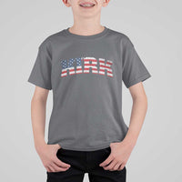 Kirk T Shirt For Kid American Flag Charlie Kirk Last Name Surname Team - Wonder Print Shop