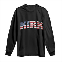 Kirk Long Sleeve Shirt American Flag Charlie Kirk Last Name Surname Team - Wonder Print Shop