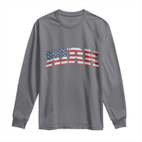 Kirk Long Sleeve Shirt American Flag Charlie Kirk Last Name Surname Team - Wonder Print Shop