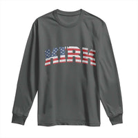 Kirk Long Sleeve Shirt American Flag Charlie Kirk Last Name Surname Team - Wonder Print Shop