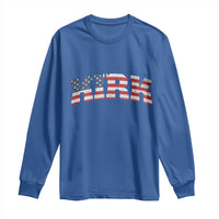 Kirk Long Sleeve Shirt American Flag Charlie Kirk Last Name Surname Team - Wonder Print Shop