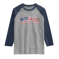 Kirk Raglan Shirt American Flag Charlie Kirk Last Name Surname Team - Wonder Print Shop