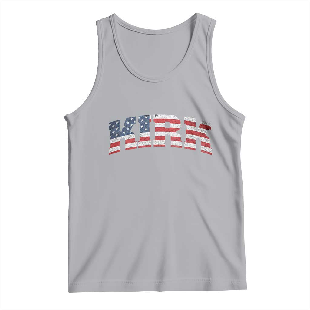 Kirk Tank Top American Flag Charlie Kirk Last Name Surname Team - Wonder Print Shop