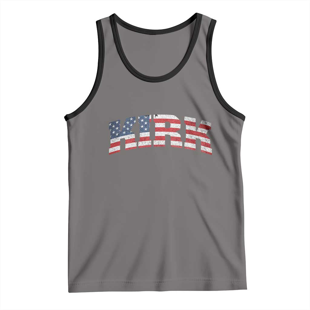 Kirk Tank Top American Flag Charlie Kirk Last Name Surname Team - Wonder Print Shop